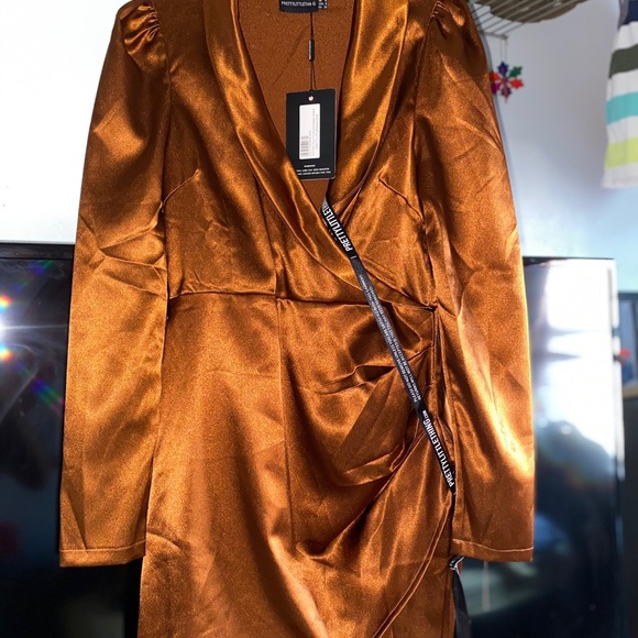 Rust Pretty Little Thing Body-con Dress - Picture 3 of 5